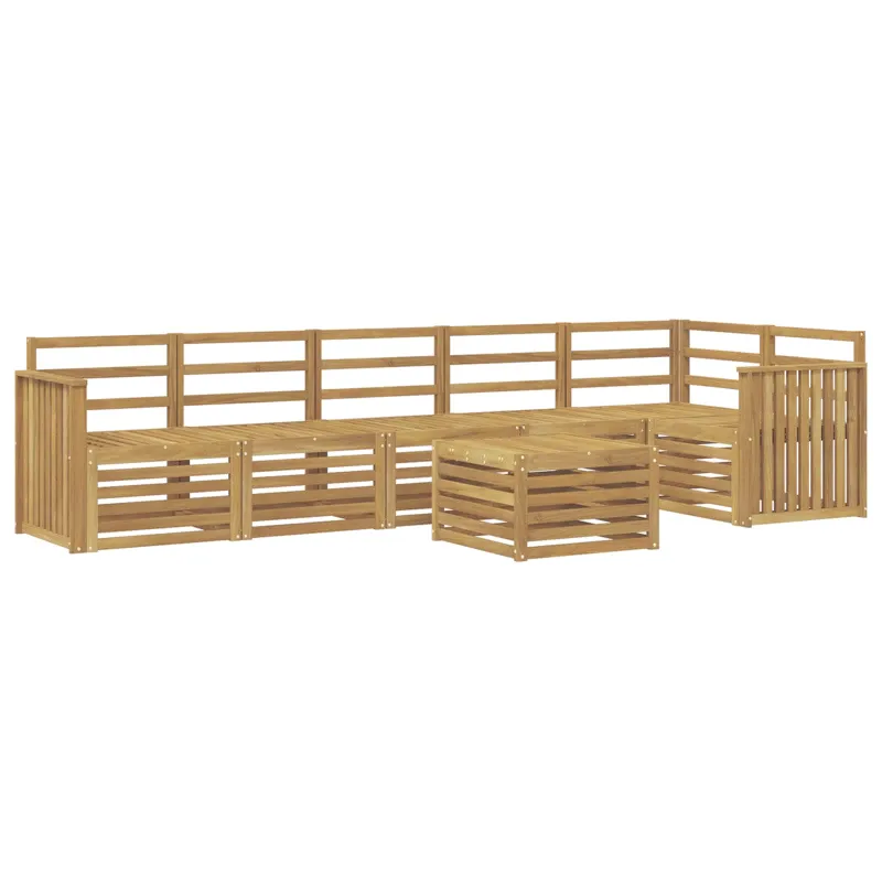Lauko sofos komplektas 7 pcs Balta 59 x 59 x 37 cm