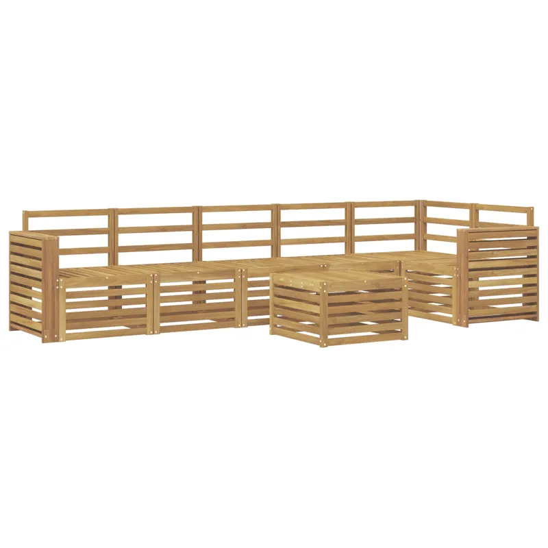 Lauko sofos komplektas 7 pcs Balta 59 x 59 x 37 cm