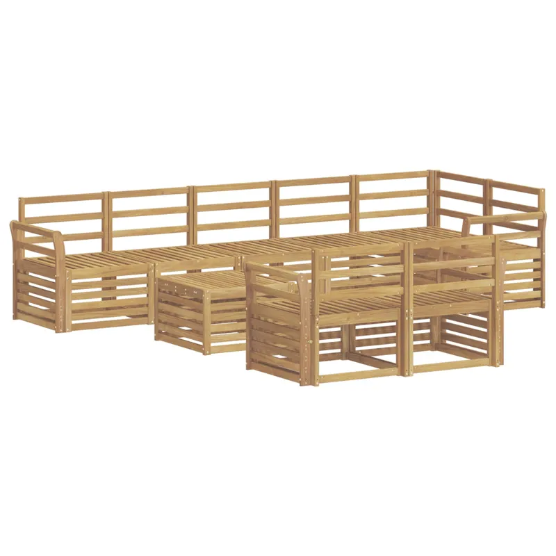 Lauko sofos komplektas 9 pcs Balta 59 x 59 x 37 cm