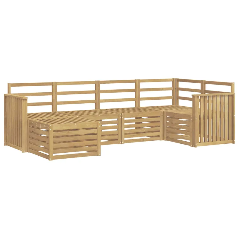 Lauko sofos komplektas 6 pcs Balta Poliesteris