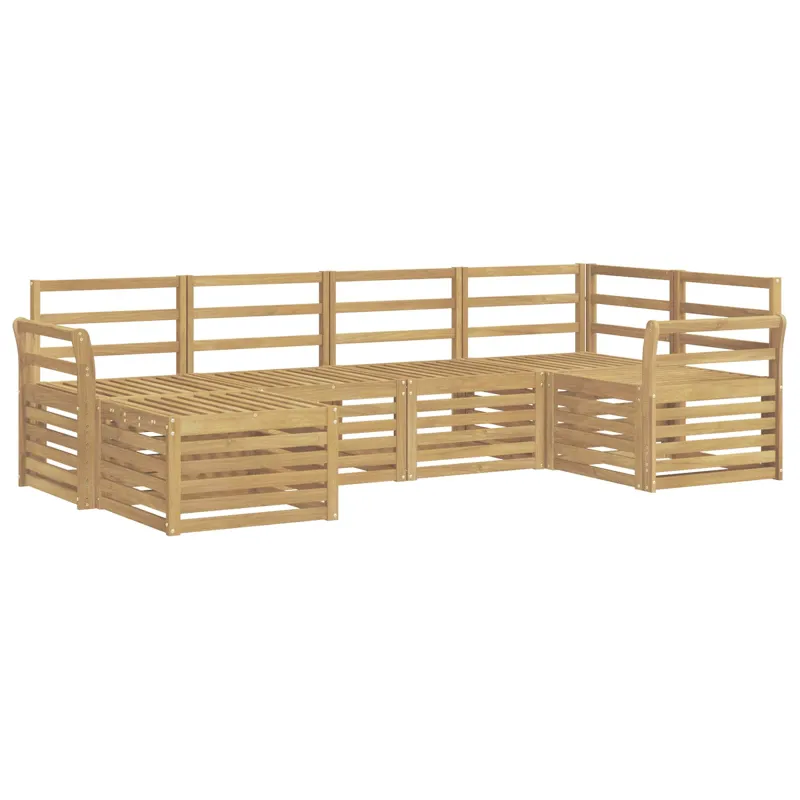 Lauko sofos komplektas 6 pcs Balta Poliesteris