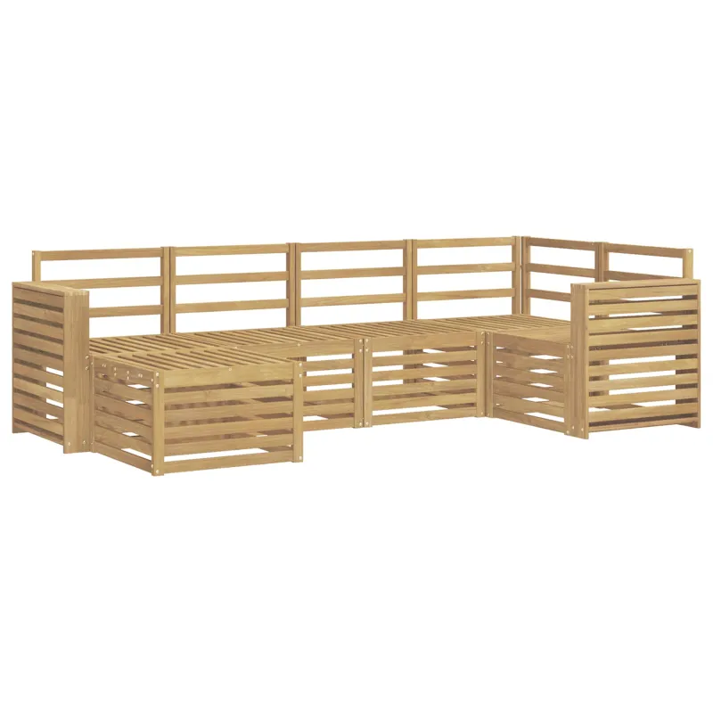 Lauko sofos komplektas 6 pcs Balta Poliesteris