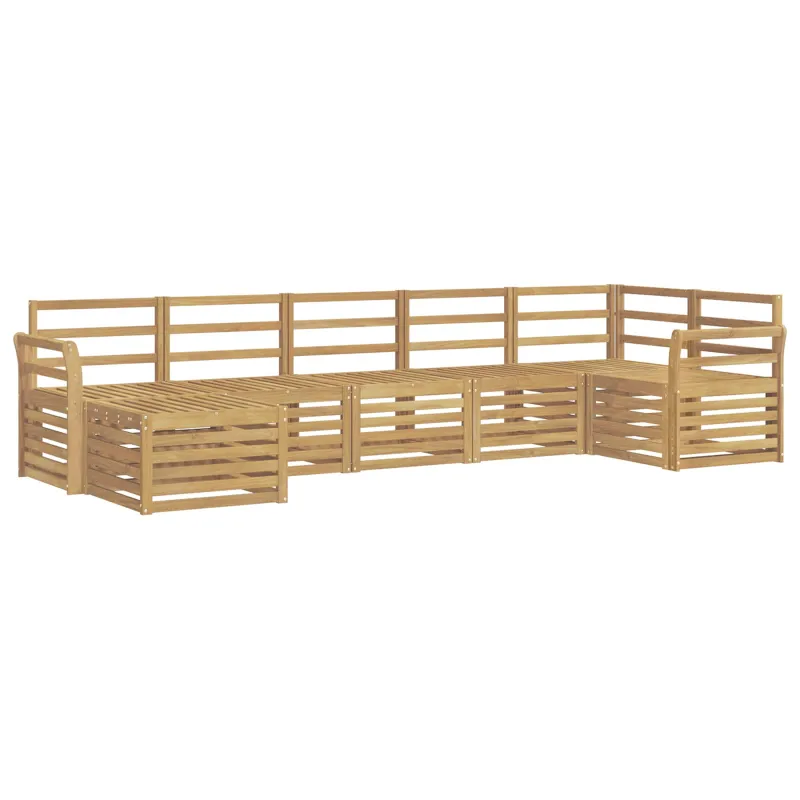 Lauko sofos komplektas 7 pcs Balta