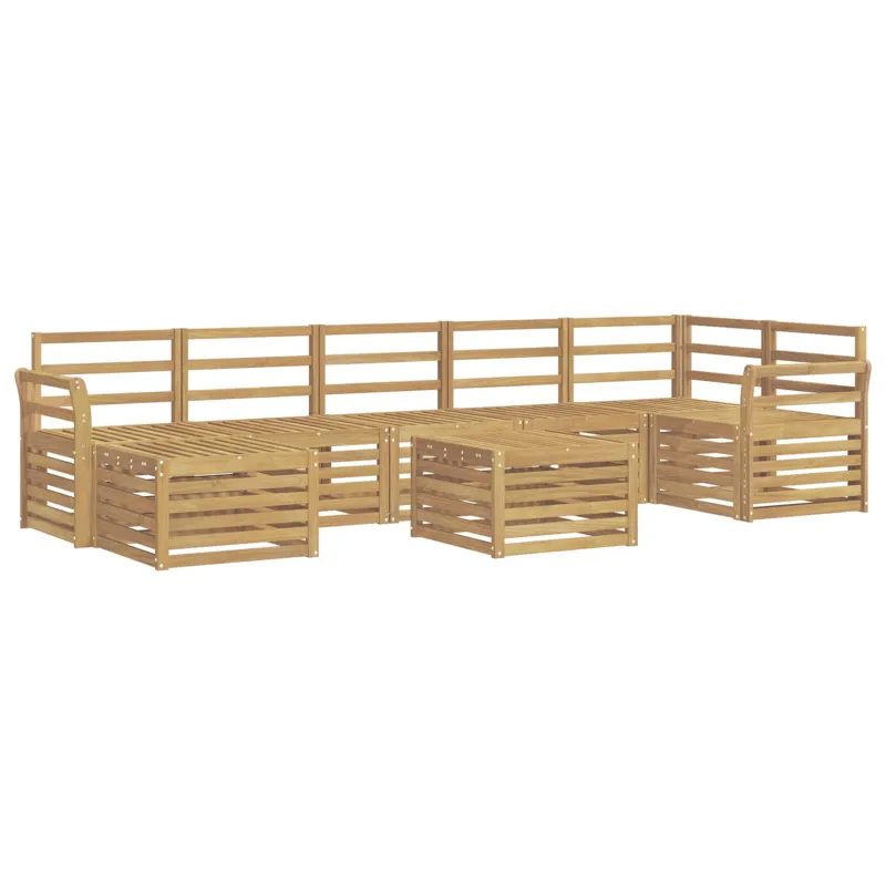 Lauko sofos komplektas 8 pcs Balta 59 x 59 x 37 cm