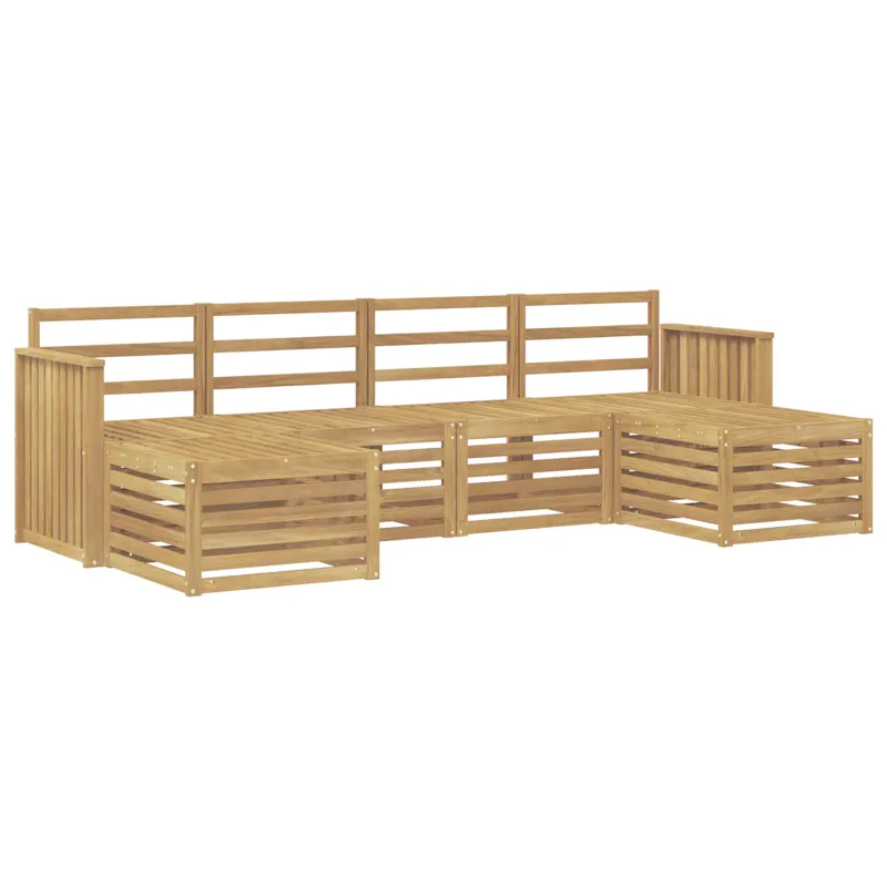 Lauko sofos komplektas 6 pcs Balta 249 x 122,5 x 73 cm