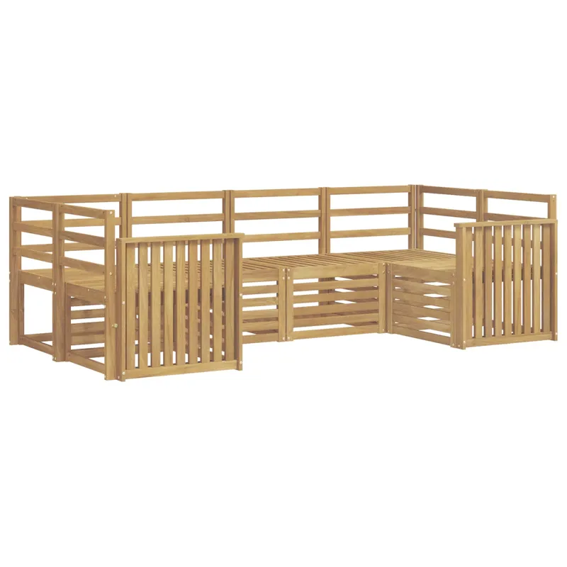 Lauko sofos komplektas 6 pcs Balta 245 x 128,5 x 73 cm