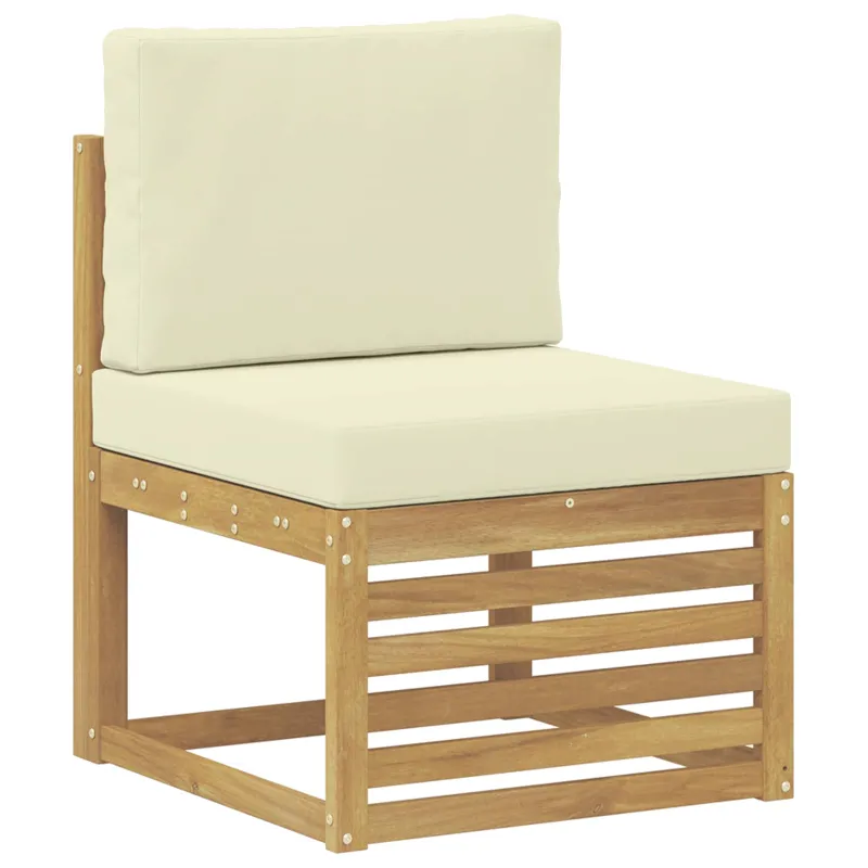 Lauko sofos komplektas 6 pcs Balta ir kreminė