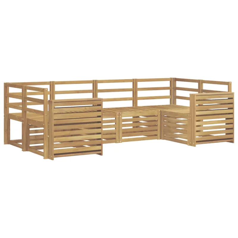Lauko sofos komplektas 6 pcs Balta 245 x 132,5 x 73 cm