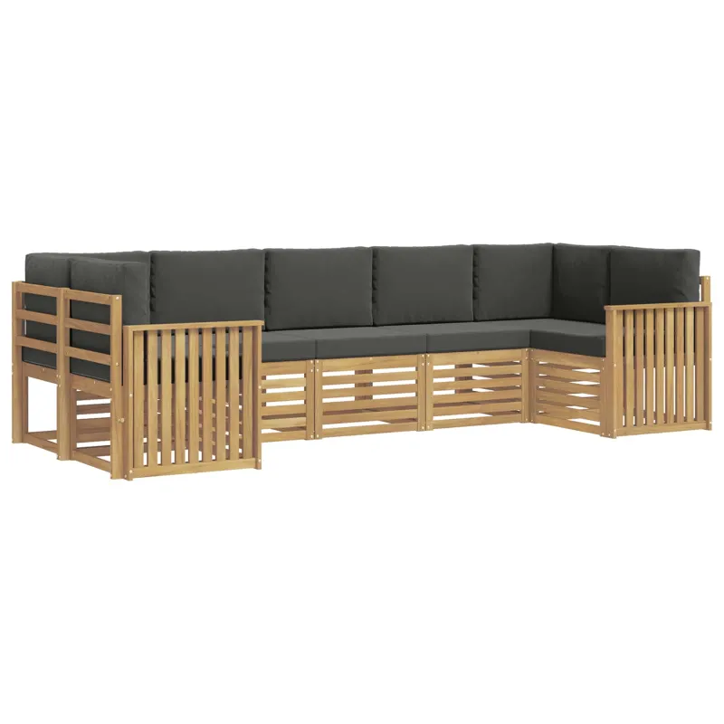 Lauko sofos komplektas 7 pcs Balta ir antracito