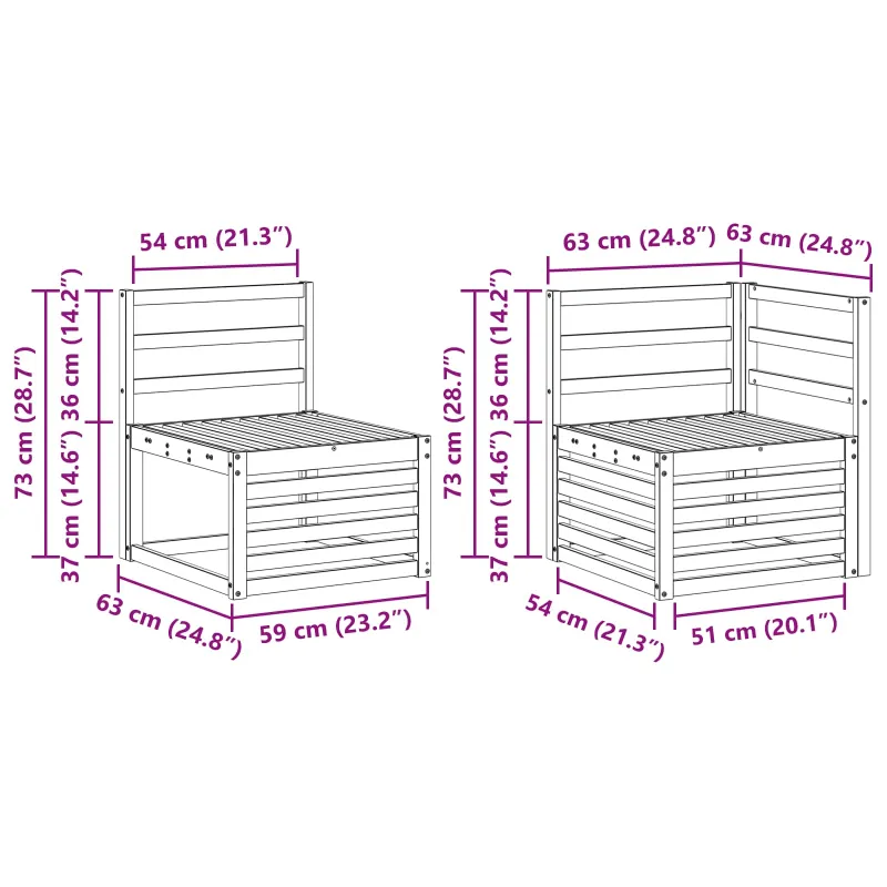 Lauko sofos komplektas 7 pcs Balta 304 x 130,5 x 73 cm