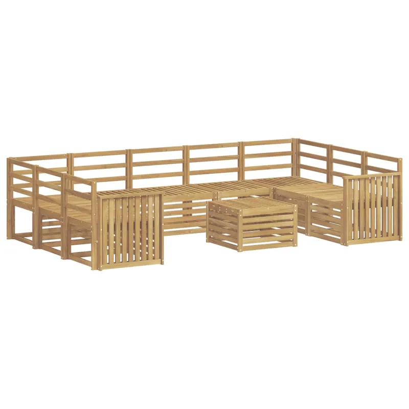 Lauko sofos komplektas 10 pcs Balta 59 x 59 x 37 cm