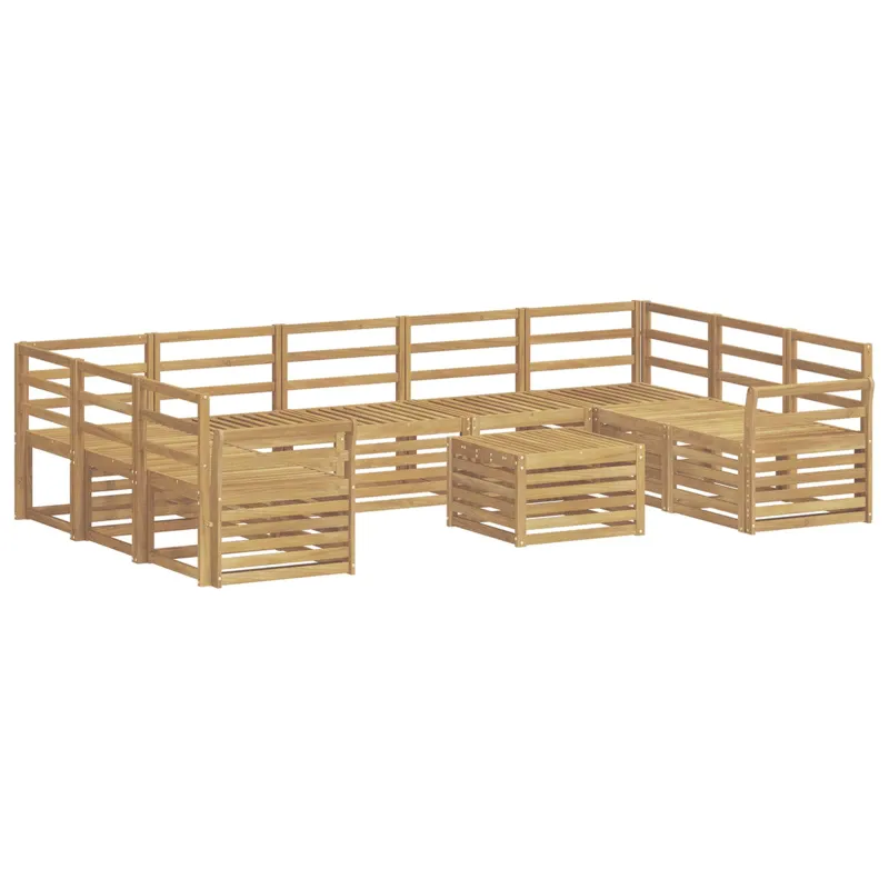 Lauko sofos komplektas 10 pcs Balta 59 x 59 x 37 cm