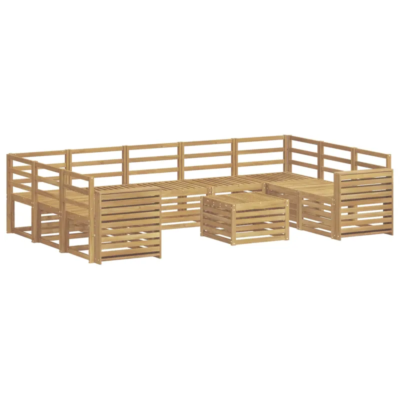 Lauko sofos komplektas 10 pcs Balta 59 x 59 x 37 cm