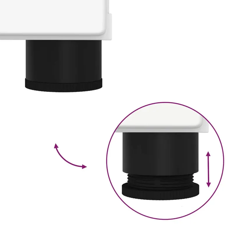 Vonios baldų rinkinys 2 pcs Balta Inžinerinė mediena ir metalas