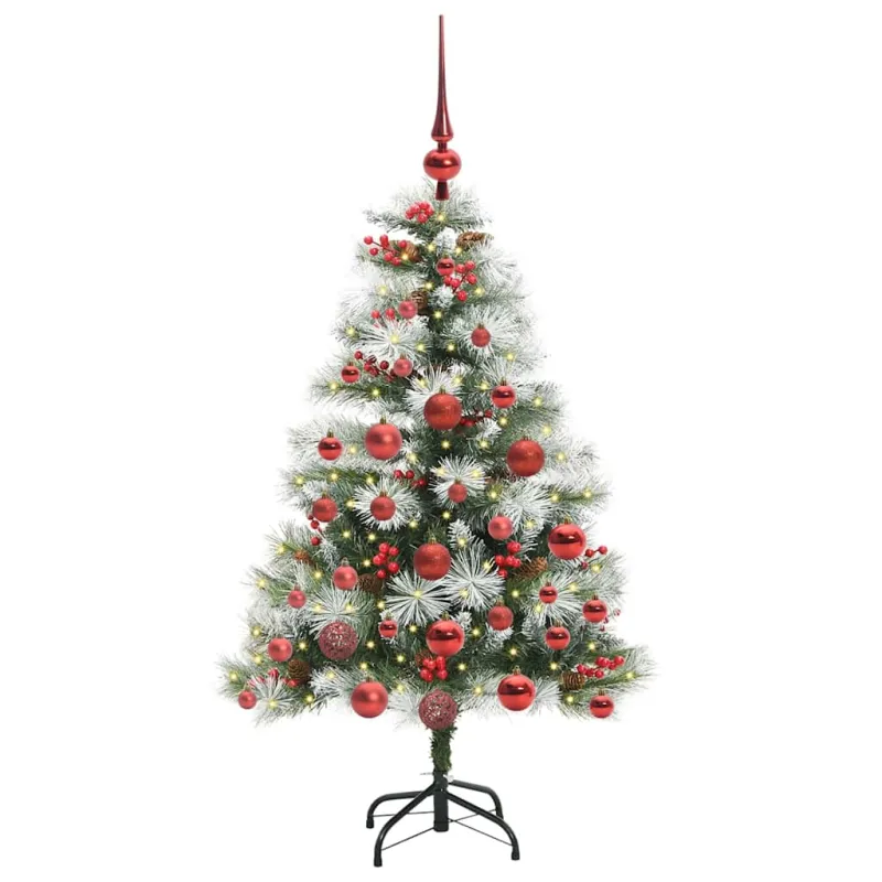 Dirbtinė Kalėdų eglutė Žalia ir balta 120 cm