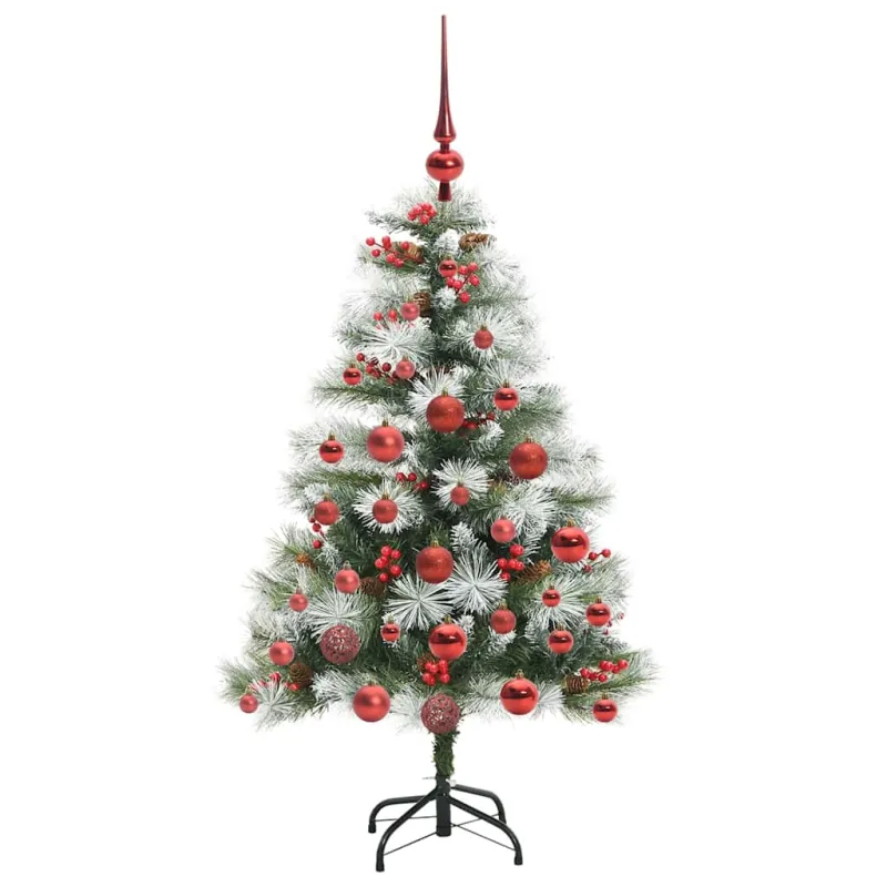 Dirbtinė Kalėdų eglutė Žalia ir balta 120 cm
