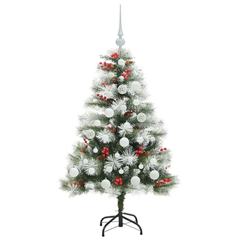 Dirbtinė Kalėdų eglutė Žalia ir balta 120 cm