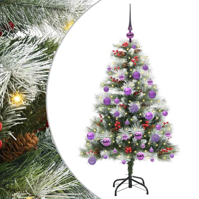 Dirbtinė Kalėdų eglutė Žalia ir balta 120 cm