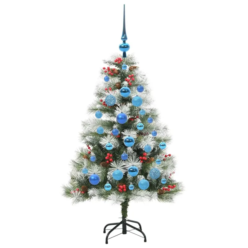 Dirbtinė Kalėdų eglutė Žalia ir balta 120 cm