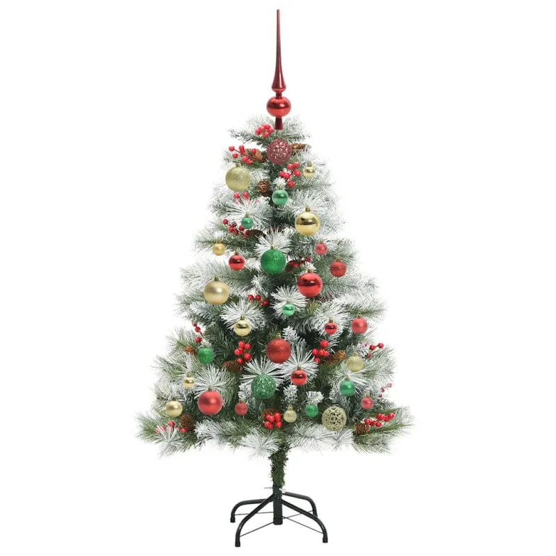 Dirbtinė Kalėdų eglutė Žalia ir balta 120 cm