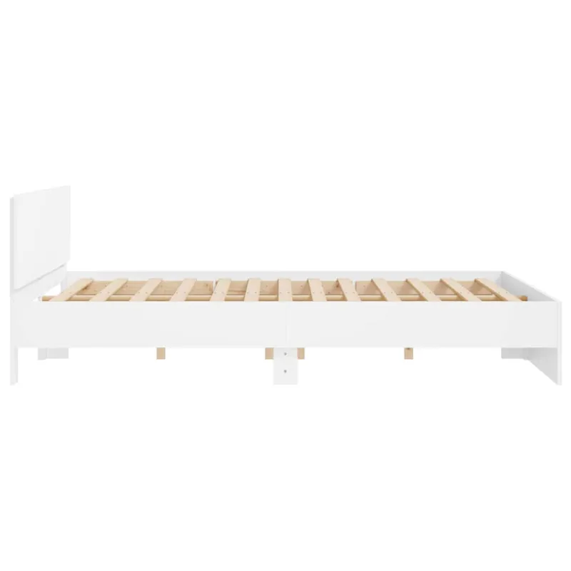 Lovos rėmas 2 pcs Balta 193 x 203 cm Apdirbta mediena