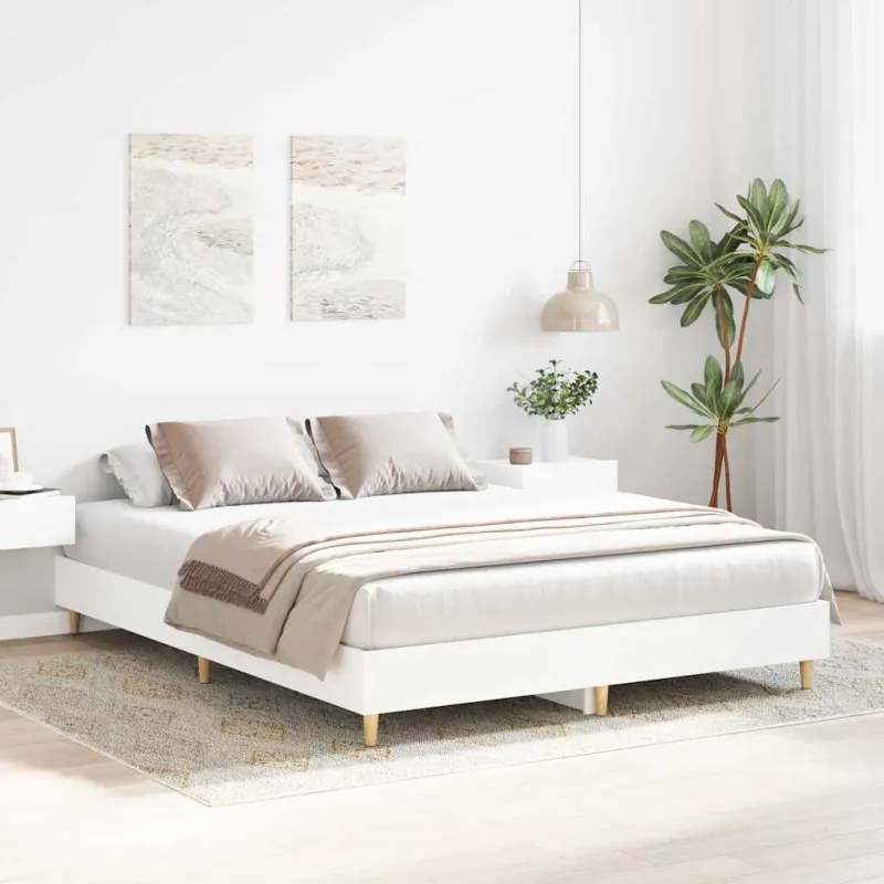 Lovos rėmas 2 pcs Balta 152 x 203 cm Apdirbta mediena
