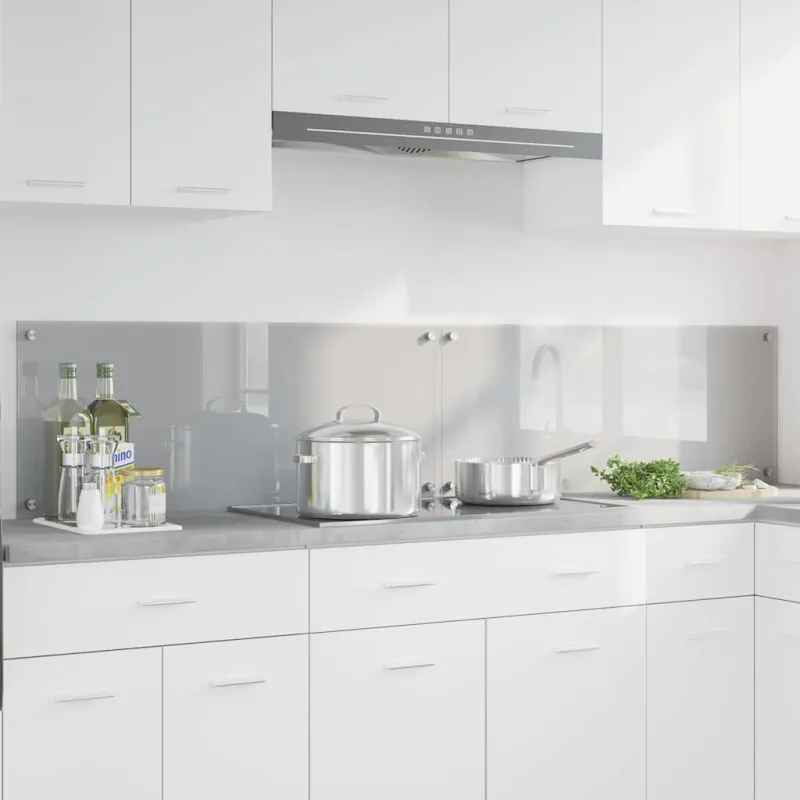 Virtuvės atbraila 2 pcs Šviesiai pilka 100 x 40 cm
