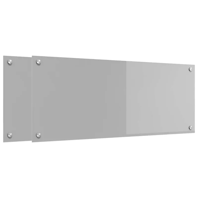 Virtuvės atbraila 2 pcs Šviesiai pilka 100 x 40 cm