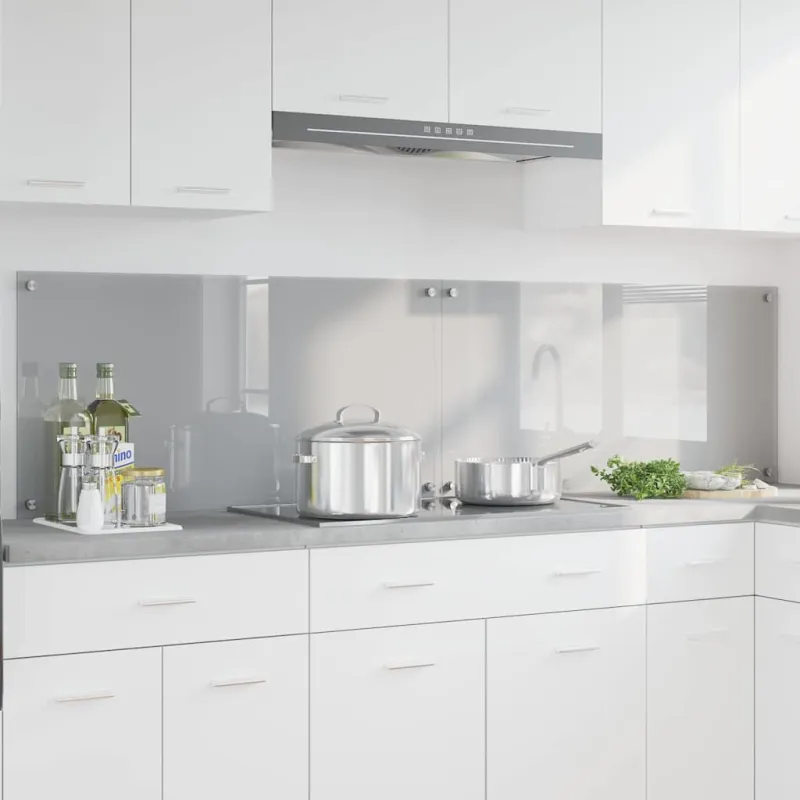 Virtuvės atbraila 2 pcs Šviesiai pilka 100 x 50 cm