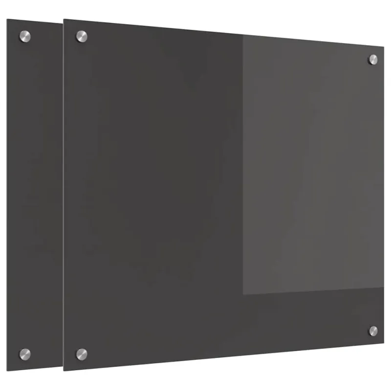 Virtuvės atbraila 2 pcs Tamsiai pilka 70 x 60 cm
