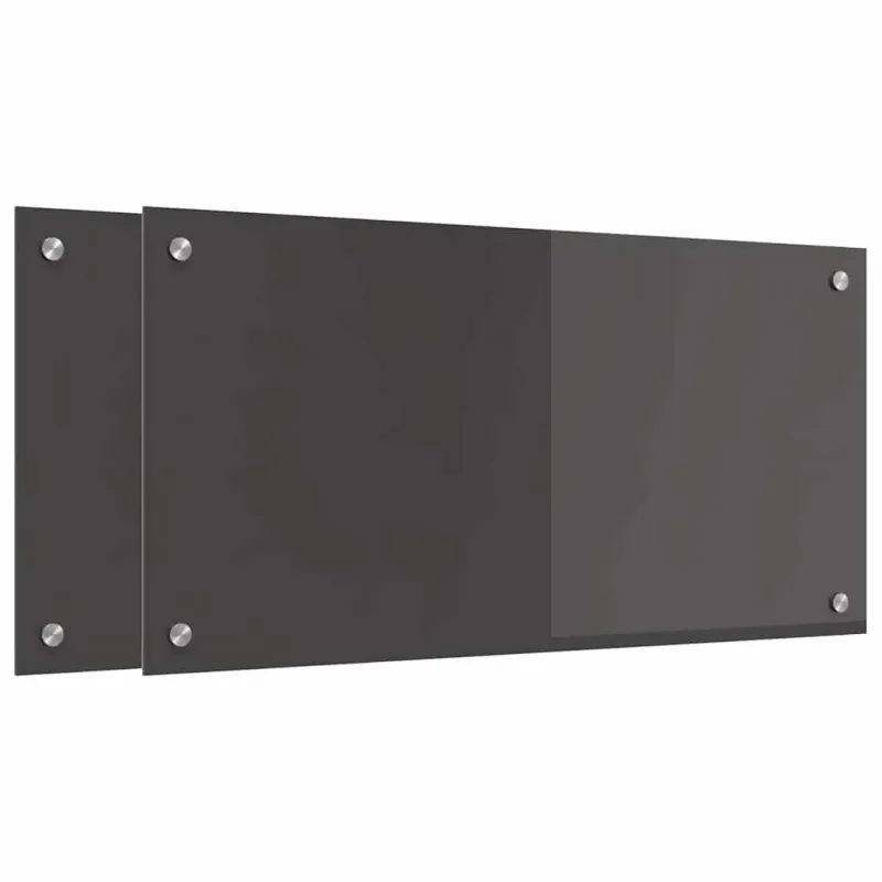 Virtuvės atbraila 2 pcs Tamsiai pilka 80 x 40 cm