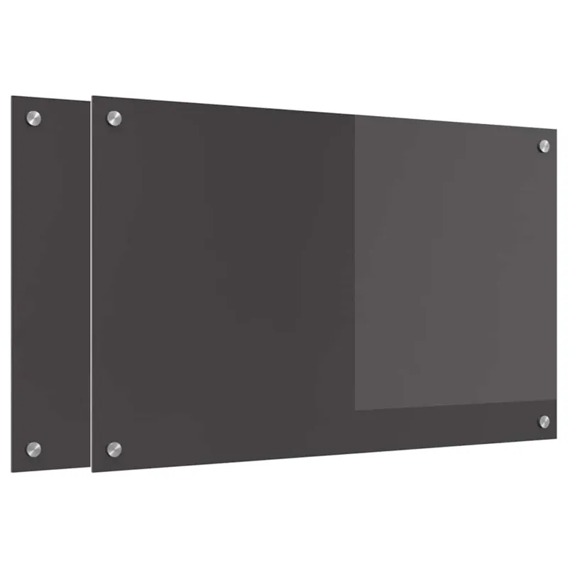 Virtuvės atbraila 2 pcs Tamsiai pilka 80 x 50 cm