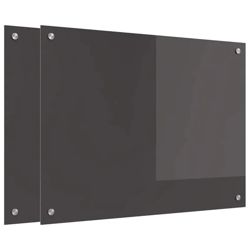 Virtuvės atbraila 2 pcs Tamsiai pilka 80 x 60 cm