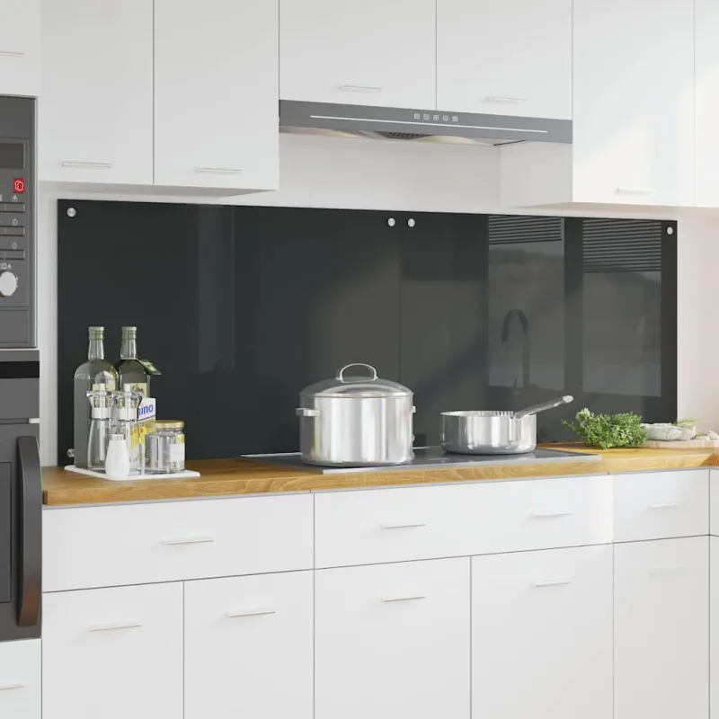 Virtuvės atbraila 2 pcs Tamsiai pilka 90 x 60 cm