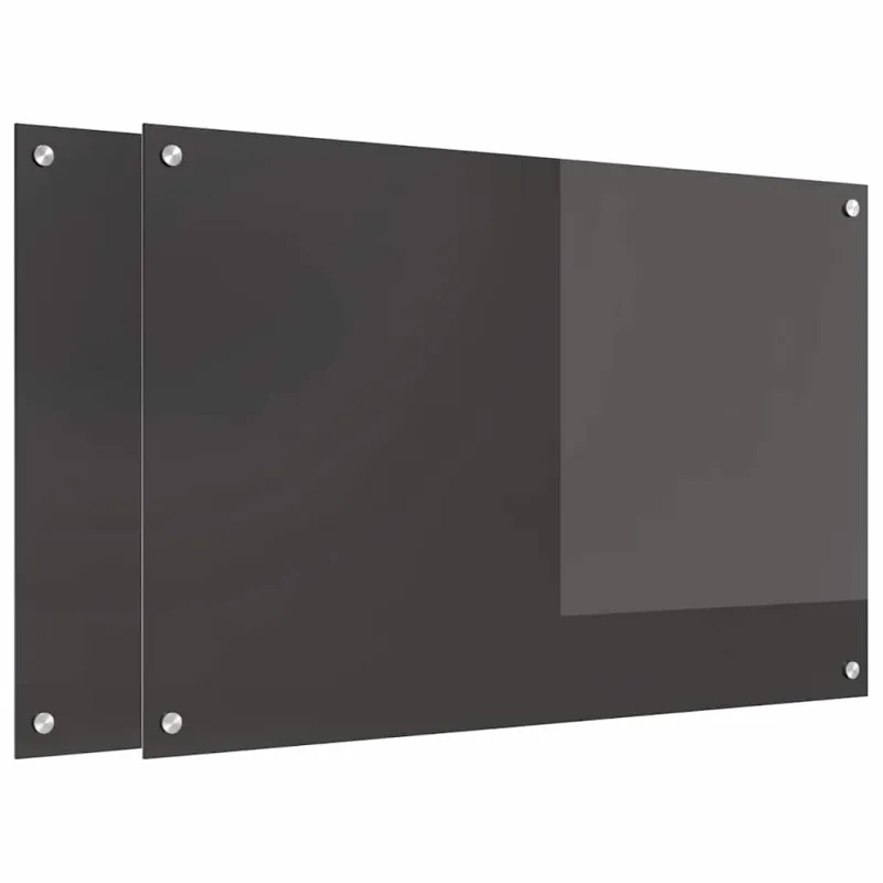 Virtuvės atbraila 2 pcs Tamsiai pilka 90 x 60 cm
