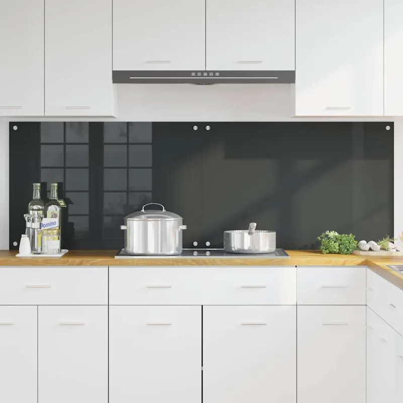 Virtuvės atbraila 2 pcs Tamsiai pilka 90 x 60 cm