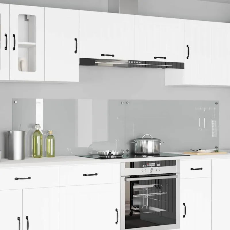 Virtuvės atbraila 2 pcs Skaidrus 110 x 50 cm grūdintas stiklas