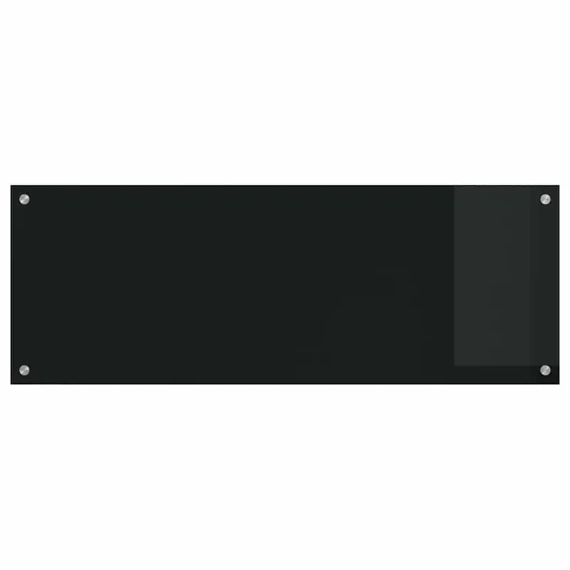 Virtuvės atbraila 2 pcs Juoda 110 x 40 cm grūdintas stiklas