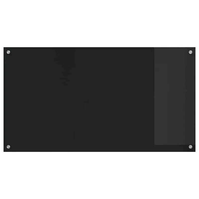 Virtuvės atbraila 2 pcs Juoda 110 x 60 cm grūdintas stiklas