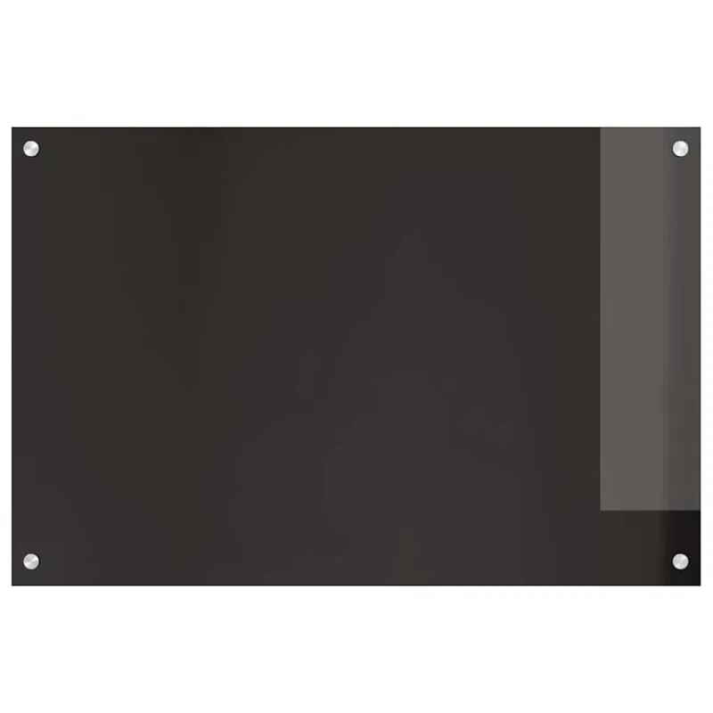 Virtuvės atbraila 2 pcs Juoda 90 x 60 cm grūdintas stiklas