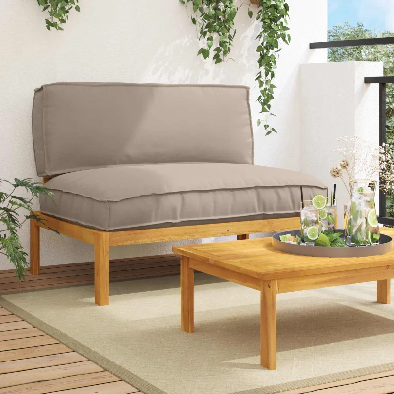 Sofos komplektas Taupe 120 x 92 x 69 cm Kietos akacijos mediena