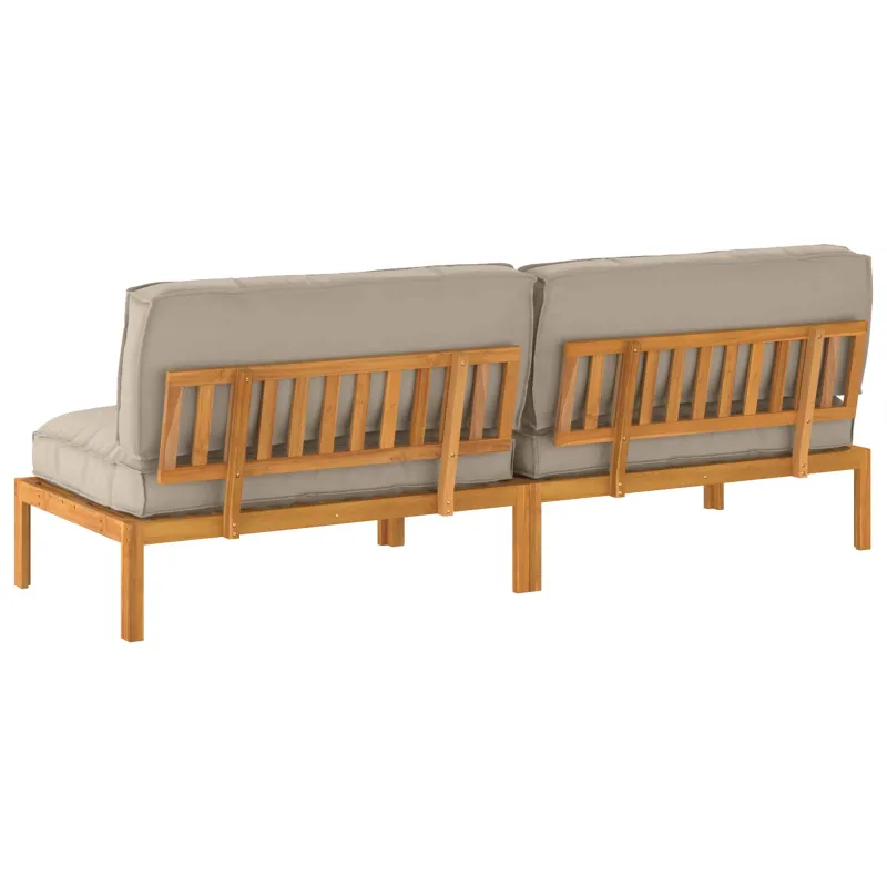 Sofos komplektas Taupe 240 x 92 x 69 cm Kietos akacijos mediena