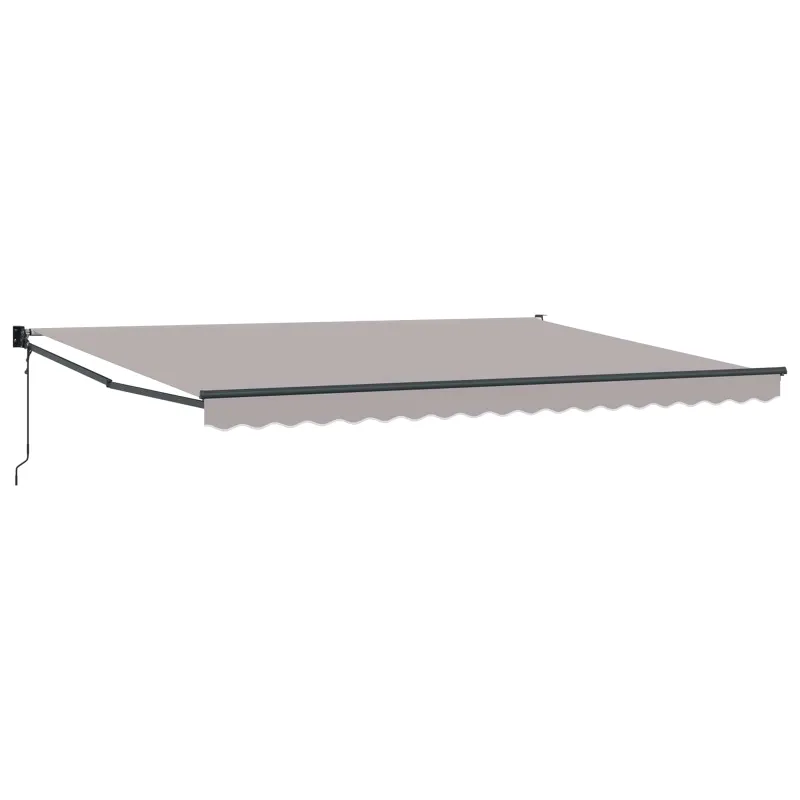 Pavėsinė Šviesiai pilka 4 x 2 m Poliesteris ir Metalas