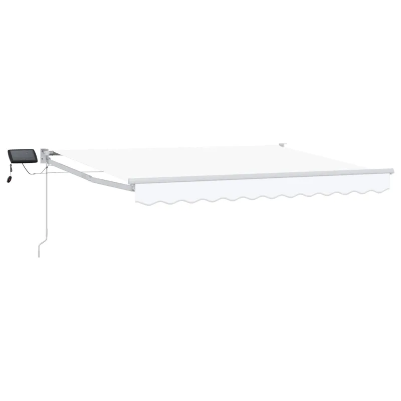 Rankinė ištraukiama markizė su LED Baltas 3 x 2 m