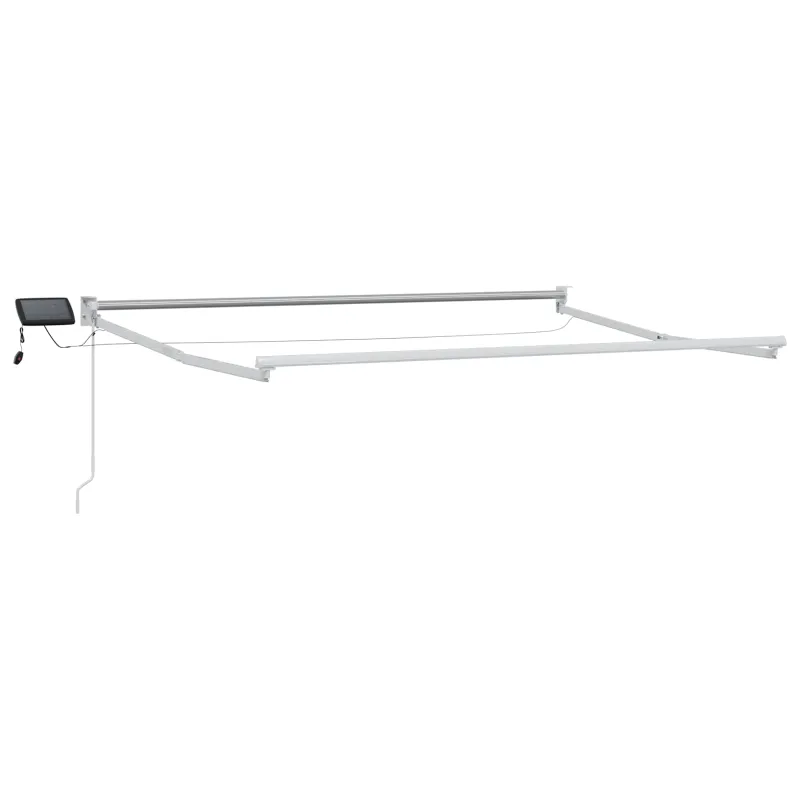 Rankinė ištraukiama markizė su LED Baltas 3 x 2 m