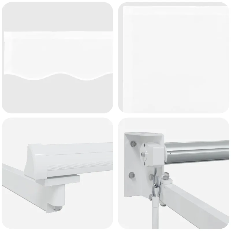 Rankinė ištraukiama markizė su LED Baltas 3 x 2 m