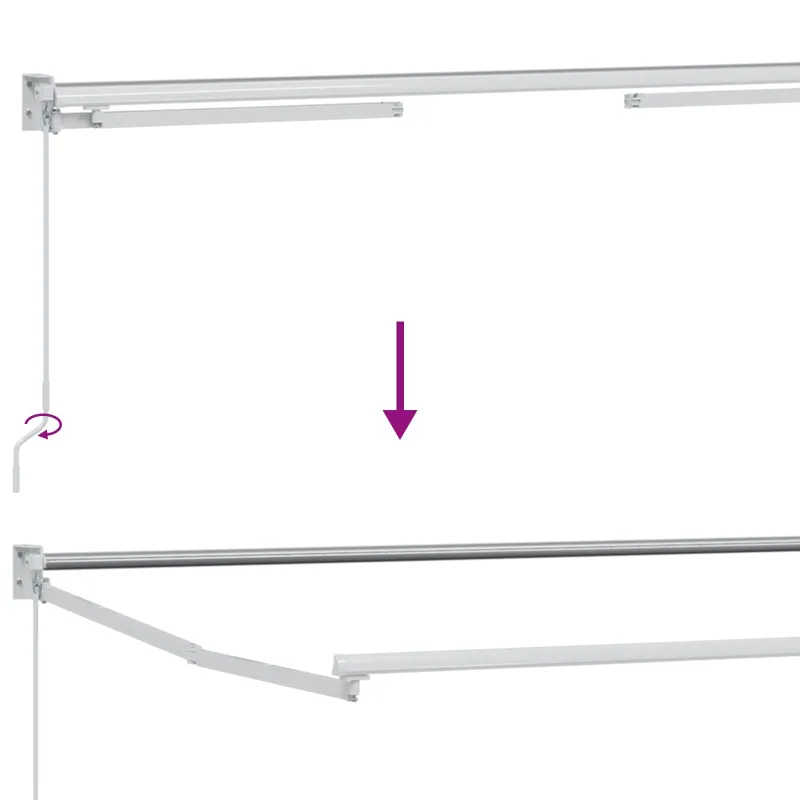 Rankinė ištraukiama markizė su LED 5 x 3 m