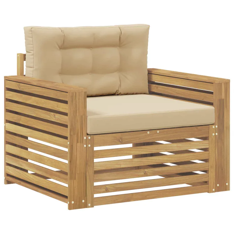 Lauko sofa Poliesteris Balta ir kreminė