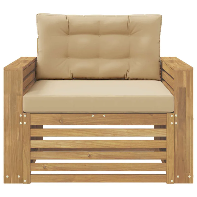 Lauko sofa Poliesteris Balta ir kreminė