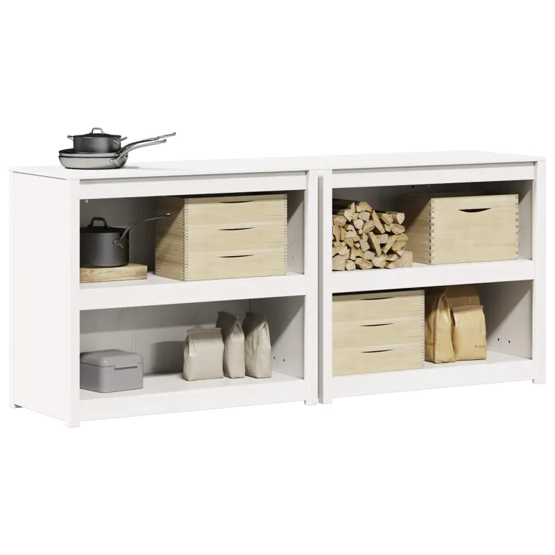 Lauko virtuvės spintelė MEPPEL 2 pcs Balta 212 x 55 x 92 cm